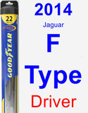 Driver Wiper Blade for 2014 Jaguar F-Type - Hybrid