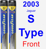 Front Wiper Blade Pack for 2003 Jaguar S-Type - Hybrid