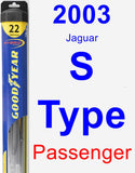 Passenger Wiper Blade for 2003 Jaguar S-Type - Hybrid