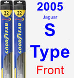 Front Wiper Blade Pack for 2005 Jaguar S-Type - Hybrid