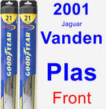 Front Wiper Blade Pack for 2001 Jaguar Vanden Plas - Hybrid