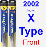 Front Wiper Blade Pack for 2002 Jaguar X-Type - Hybrid
