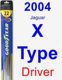 Driver Wiper Blade for 2004 Jaguar X-Type - Hybrid