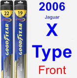 Front Wiper Blade Pack for 2006 Jaguar X-Type - Hybrid