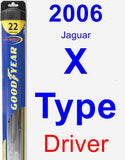 Driver Wiper Blade for 2006 Jaguar X-Type - Hybrid