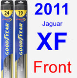 Front Wiper Blade Pack for 2011 Jaguar XF - Hybrid