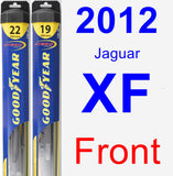 Front Wiper Blade Pack for 2012 Jaguar XF - Hybrid