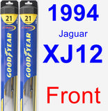 Front Wiper Blade Pack for 1994 Jaguar XJ12 - Hybrid