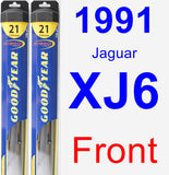 Front Wiper Blade Pack for 1991 Jaguar XJ6 - Hybrid