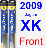 Front Wiper Blade Pack for 2009 Jaguar XK - Hybrid