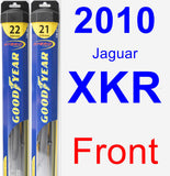 Front Wiper Blade Pack for 2010 Jaguar XKR - Hybrid