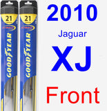 Front Wiper Blade Pack for 2010 Jaguar XJ - Hybrid