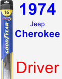 Driver Wiper Blade for 1974 Jeep Cherokee - Hybrid