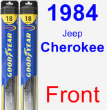 Front Wiper Blade Pack for 1984 Jeep Cherokee - Hybrid