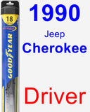 Driver Wiper Blade for 1990 Jeep Cherokee - Hybrid