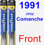 Front Wiper Blade Pack for 1991 Jeep Comanche - Hybrid