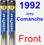 Front Wiper Blade Pack for 1992 Jeep Comanche - Hybrid