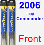 Front Wiper Blade Pack for 2006 Jeep Commander - Hybrid