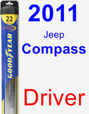 Driver Wiper Blade for 2011 Jeep Compass - Hybrid