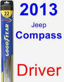 Driver Wiper Blade for 2013 Jeep Compass - Hybrid