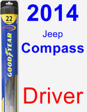 Driver Wiper Blade for 2014 Jeep Compass - Hybrid