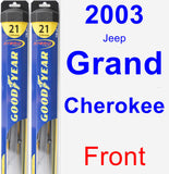 Front Wiper Blade Pack for 2003 Jeep Grand Cherokee - Hybrid