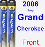 Front Wiper Blade Pack for 2006 Jeep Grand Cherokee - Hybrid