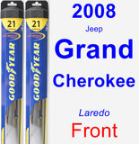 Front Wiper Blade Pack for 2008 Jeep Grand Cherokee - Hybrid