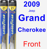 Front Wiper Blade Pack for 2009 Jeep Grand Cherokee - Hybrid