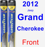 Front Wiper Blade Pack for 2012 Jeep Grand Cherokee - Hybrid
