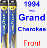 Front Wiper Blade Pack for 1994 Jeep Grand Cherokee - Hybrid