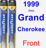 Front Wiper Blade Pack for 1999 Jeep Grand Cherokee - Hybrid