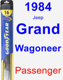 Passenger Wiper Blade for 1984 Jeep Grand Wagoneer - Hybrid