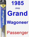 Passenger Wiper Blade for 1985 Jeep Grand Wagoneer - Hybrid