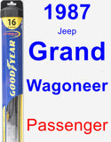 Passenger Wiper Blade for 1987 Jeep Grand Wagoneer - Hybrid