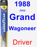 Driver Wiper Blade for 1988 Jeep Grand Wagoneer - Hybrid