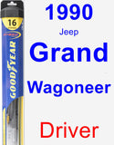 Driver Wiper Blade for 1990 Jeep Grand Wagoneer - Hybrid