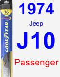 Passenger Wiper Blade for 1974 Jeep J10 - Hybrid