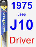 Driver Wiper Blade for 1975 Jeep J10 - Hybrid