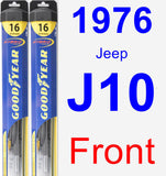 Front Wiper Blade Pack for 1976 Jeep J10 - Hybrid