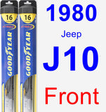 Front Wiper Blade Pack for 1980 Jeep J10 - Hybrid