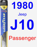 Passenger Wiper Blade for 1980 Jeep J10 - Hybrid