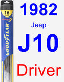 Driver Wiper Blade for 1982 Jeep J10 - Hybrid