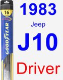 Driver Wiper Blade for 1983 Jeep J10 - Hybrid