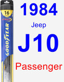 Passenger Wiper Blade for 1984 Jeep J10 - Hybrid