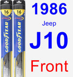 Front Wiper Blade Pack for 1986 Jeep J10 - Hybrid