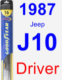 Driver Wiper Blade for 1987 Jeep J10 - Hybrid