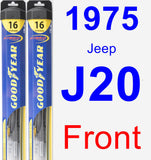 Front Wiper Blade Pack for 1975 Jeep J20 - Hybrid