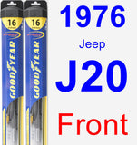 Front Wiper Blade Pack for 1976 Jeep J20 - Hybrid