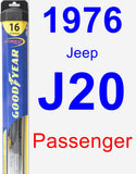 Passenger Wiper Blade for 1976 Jeep J20 - Hybrid